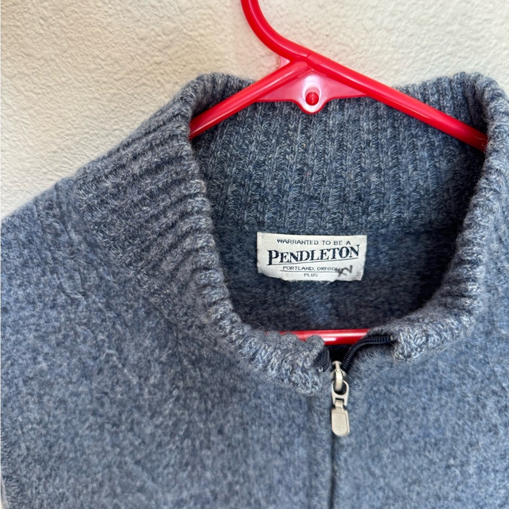 Pendleton Charcoal Wool Zip Vest - image 2